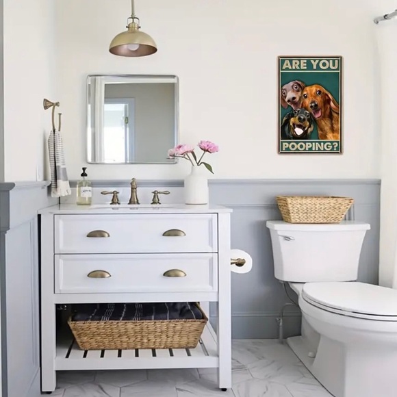 Funny Dachshund Bathroom Sign – “Are You Pooping?” - Picture 4 of 9